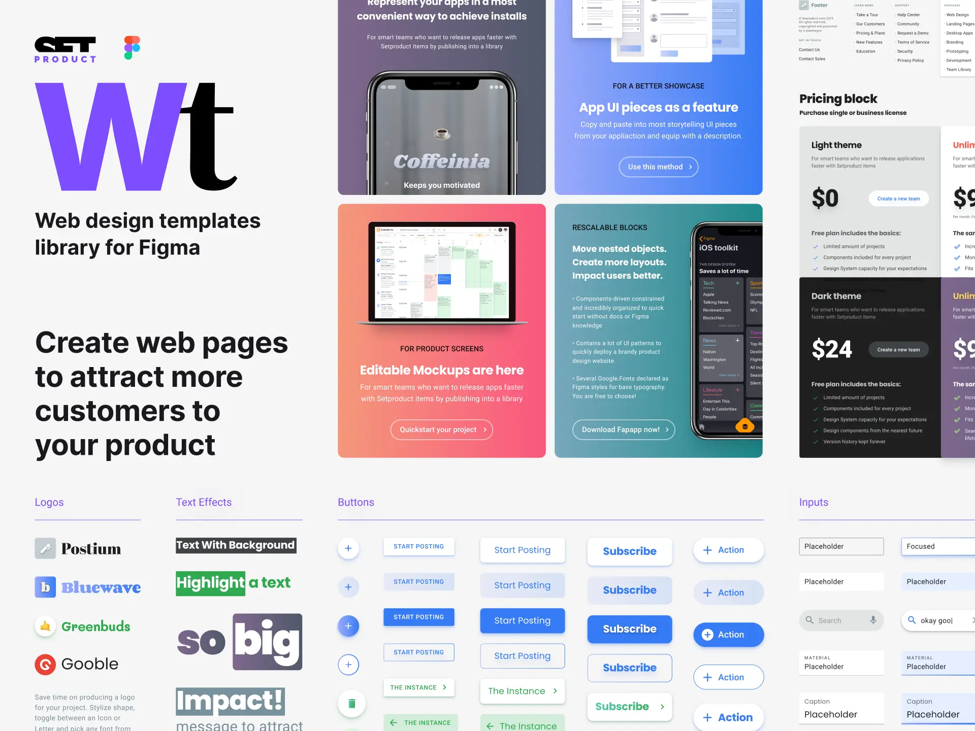 Figma templates, design systems and UI kits