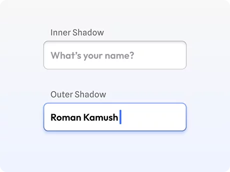 Custom Input UI design – Applying Shadows to Inputs