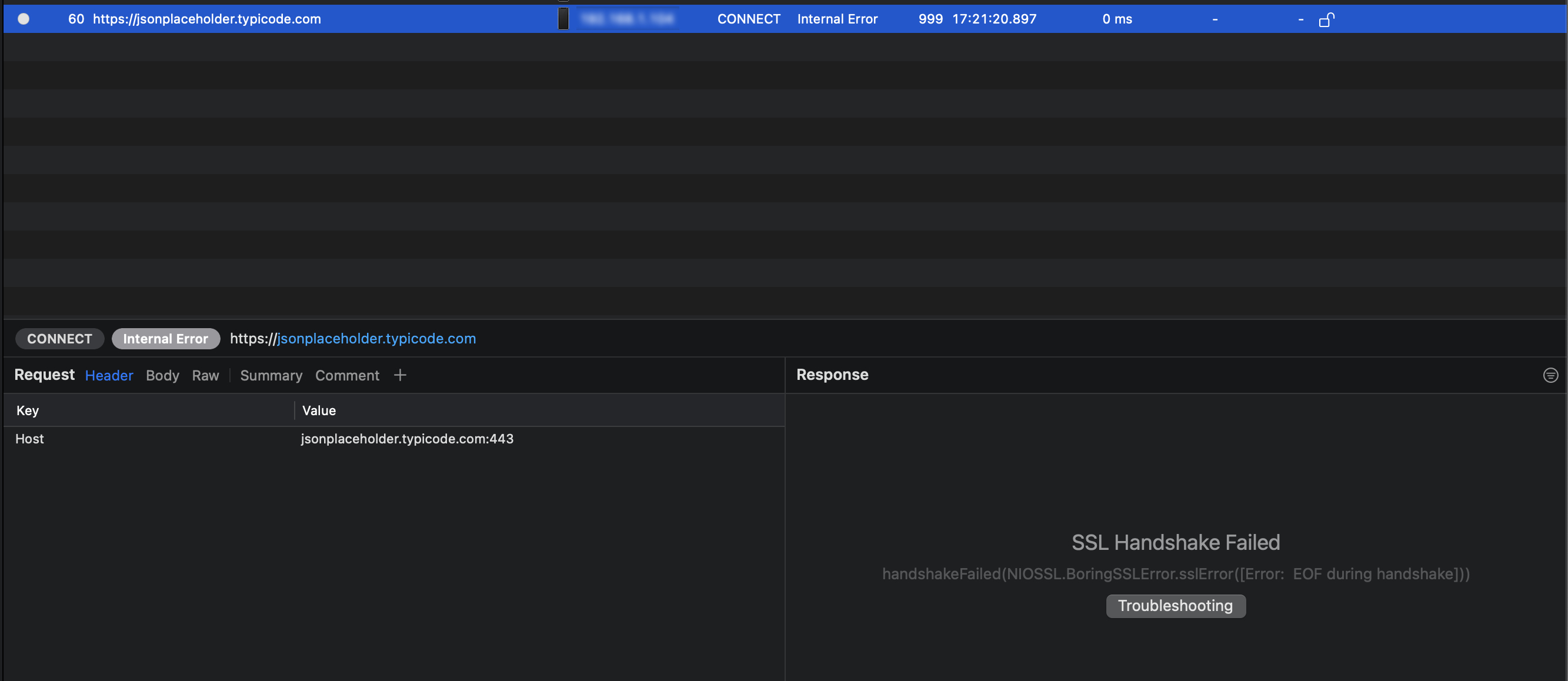 SSL pinning with Proxyman