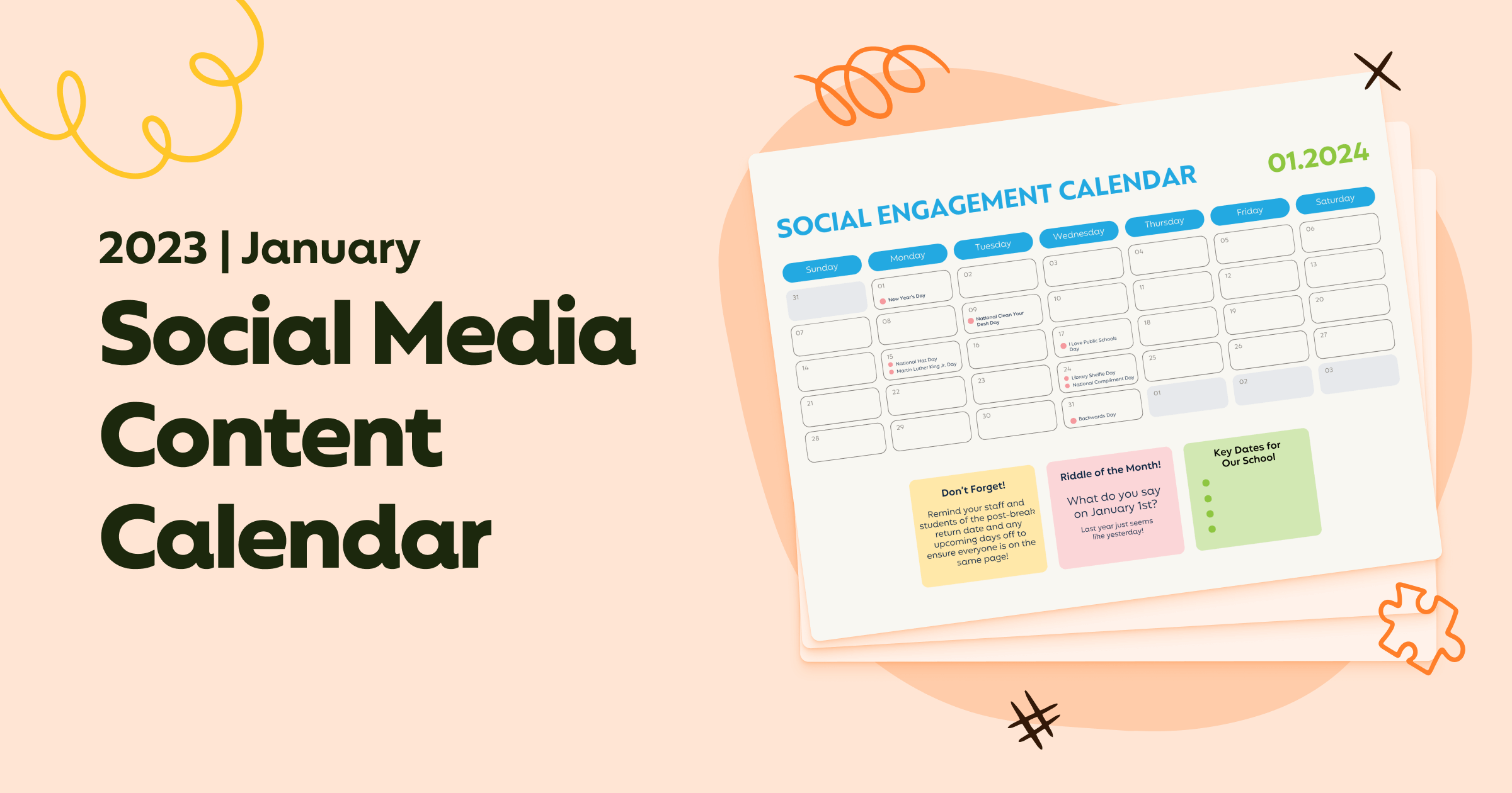 January Social Media Content Calendar