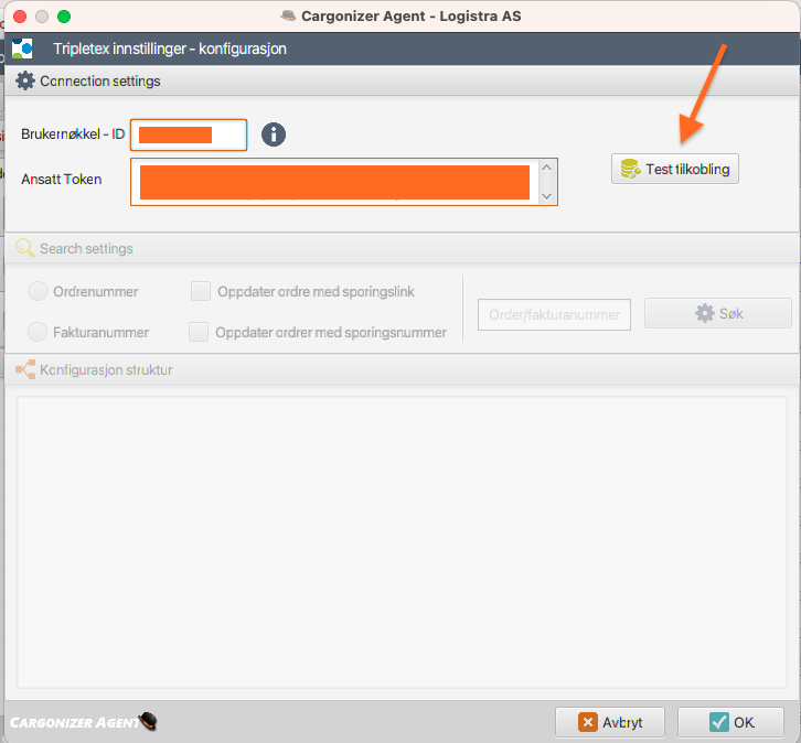 Tripletex - cargonizer agent test API