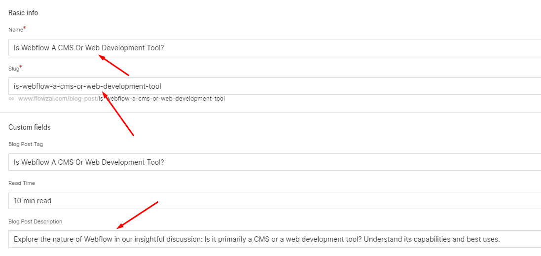 Webflow SEO Optimization