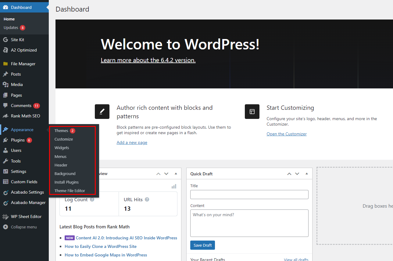 Customize Your New WordPress Site