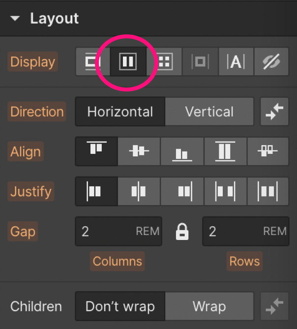 Flexbox dans Webflow