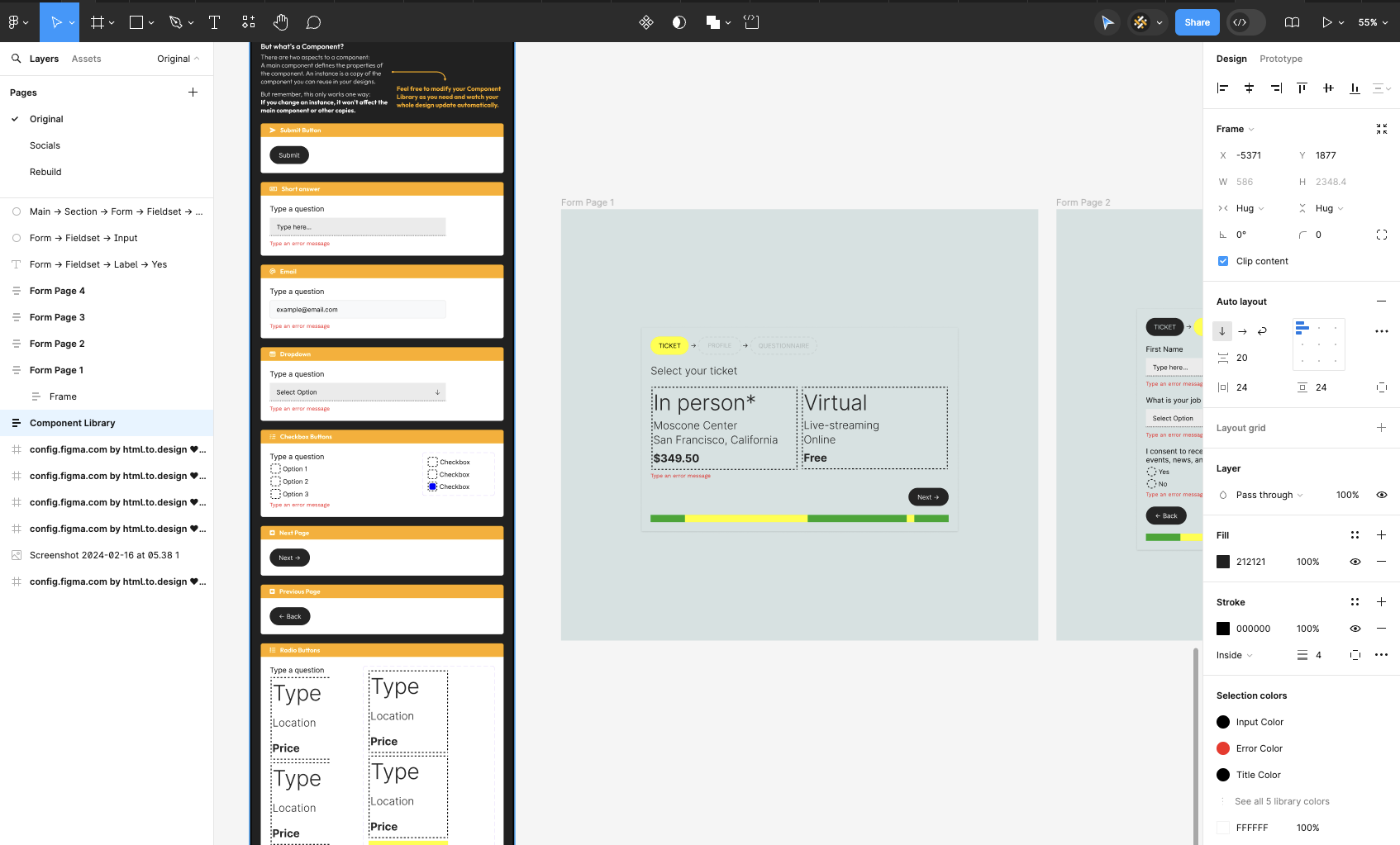 builiding fgma congif 2024 ticket form with no code