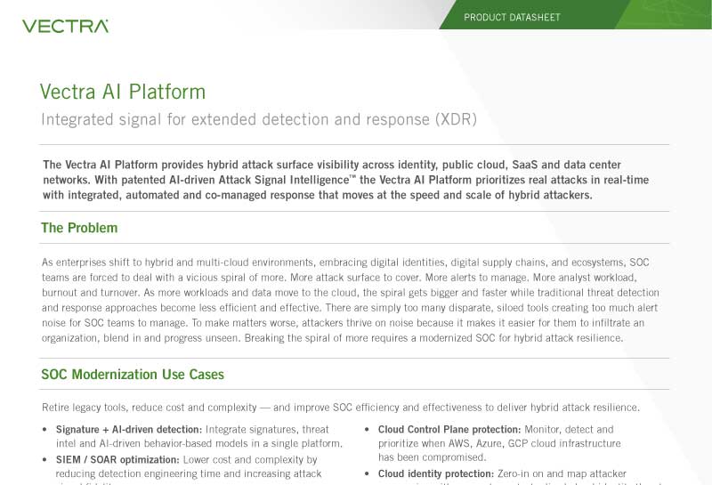 Vectra AI Platform