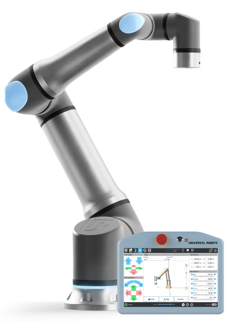 Kollaborativer Roboter mit Teach Panel.