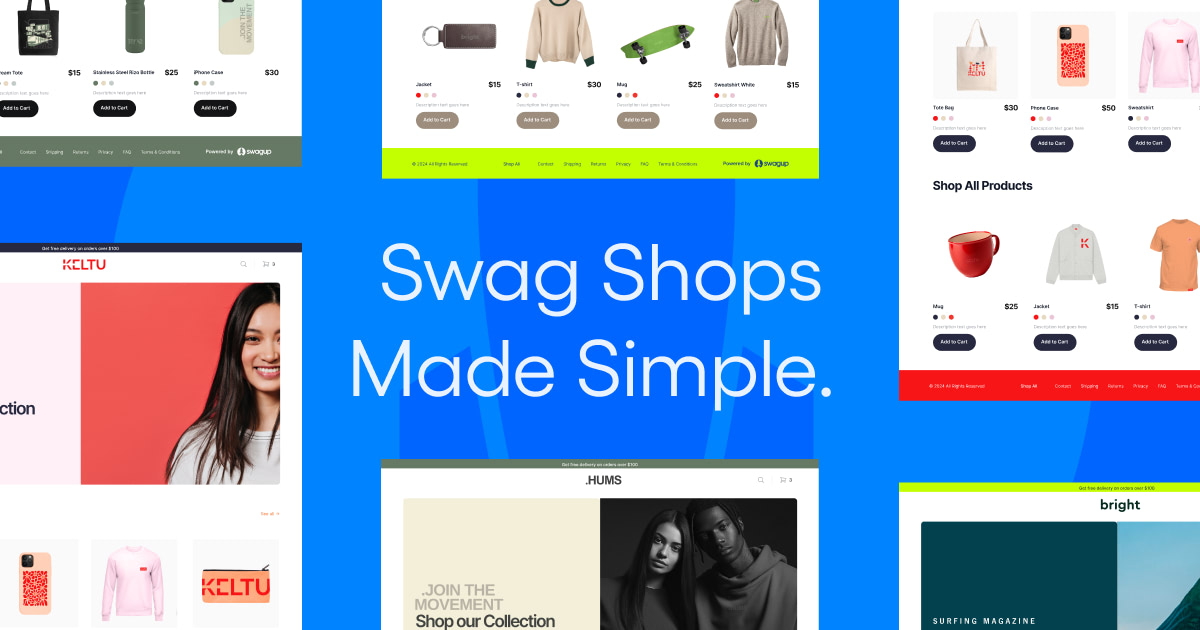 SwagUp Shops Swag Shops Made Simple