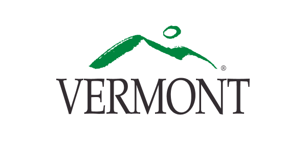 the vermont logo on a black background