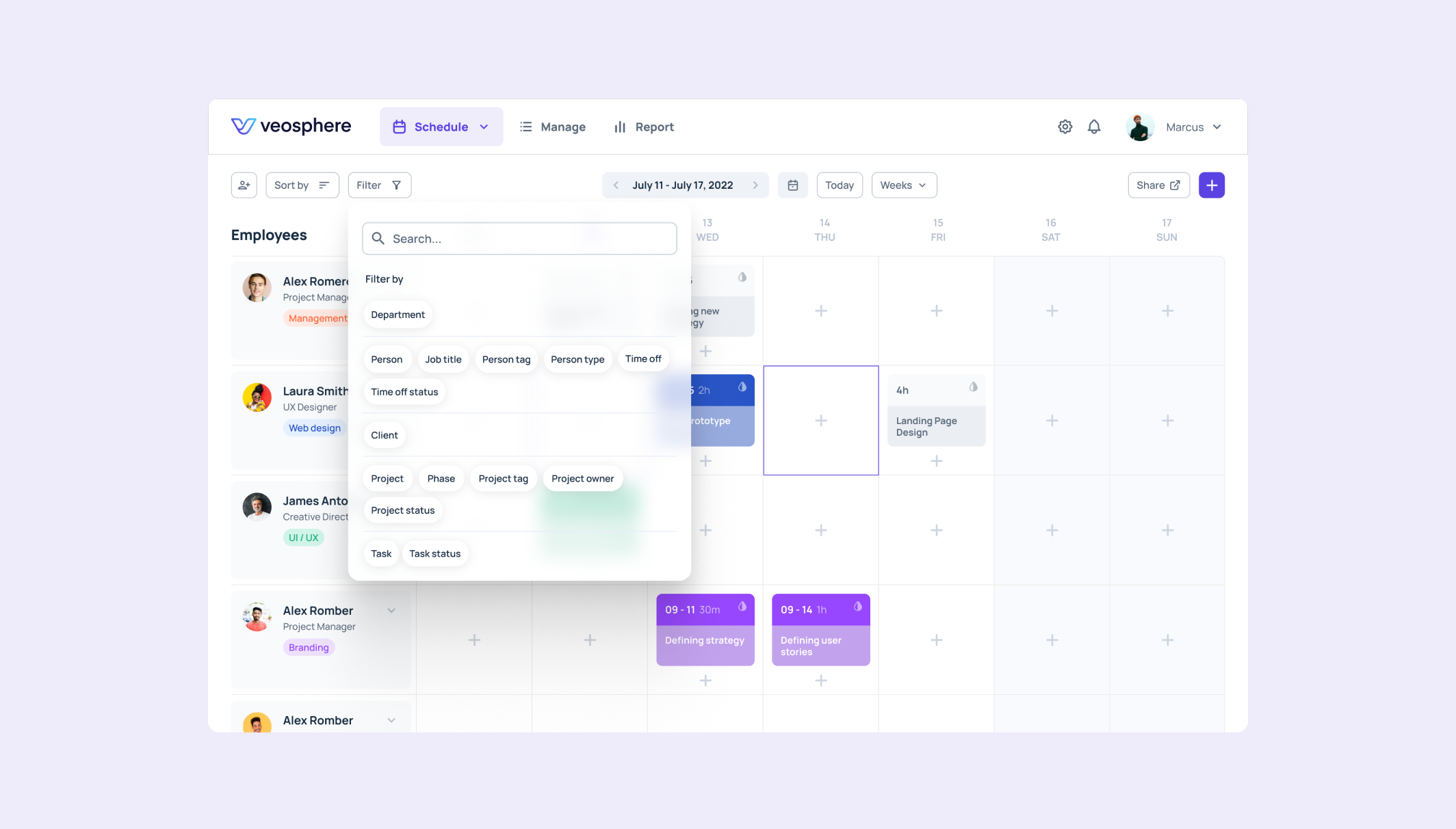 Veosphere reporting overview