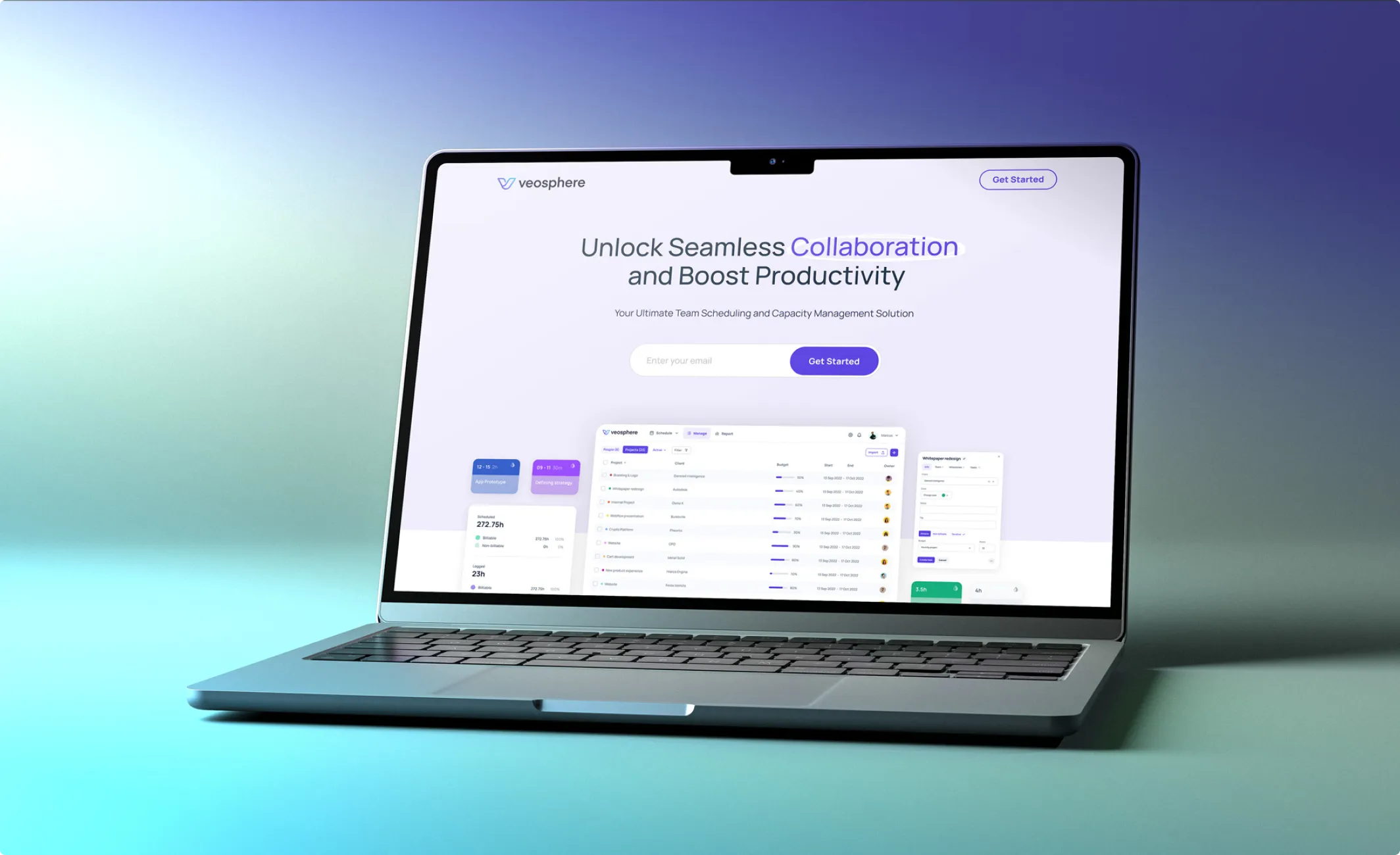 Veosphere website desktop