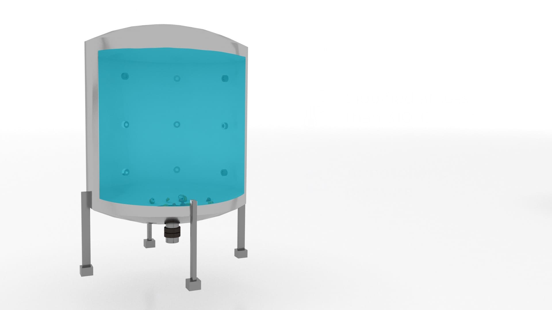 3D graphic of Cyclion separation tank.