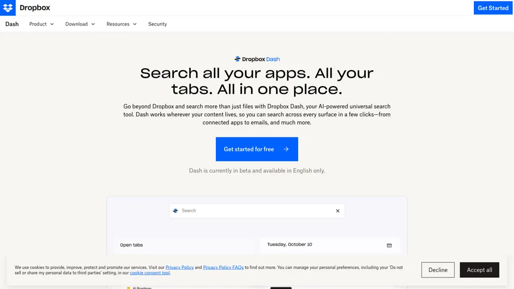 FALL 2025 RELEASE TRY THE NEW DROPBOX DASH YOUR CONTEXT AWARE AI visual data 6