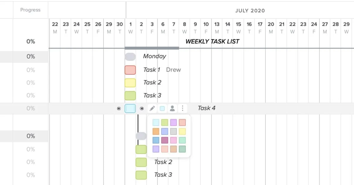 project assignment template excel