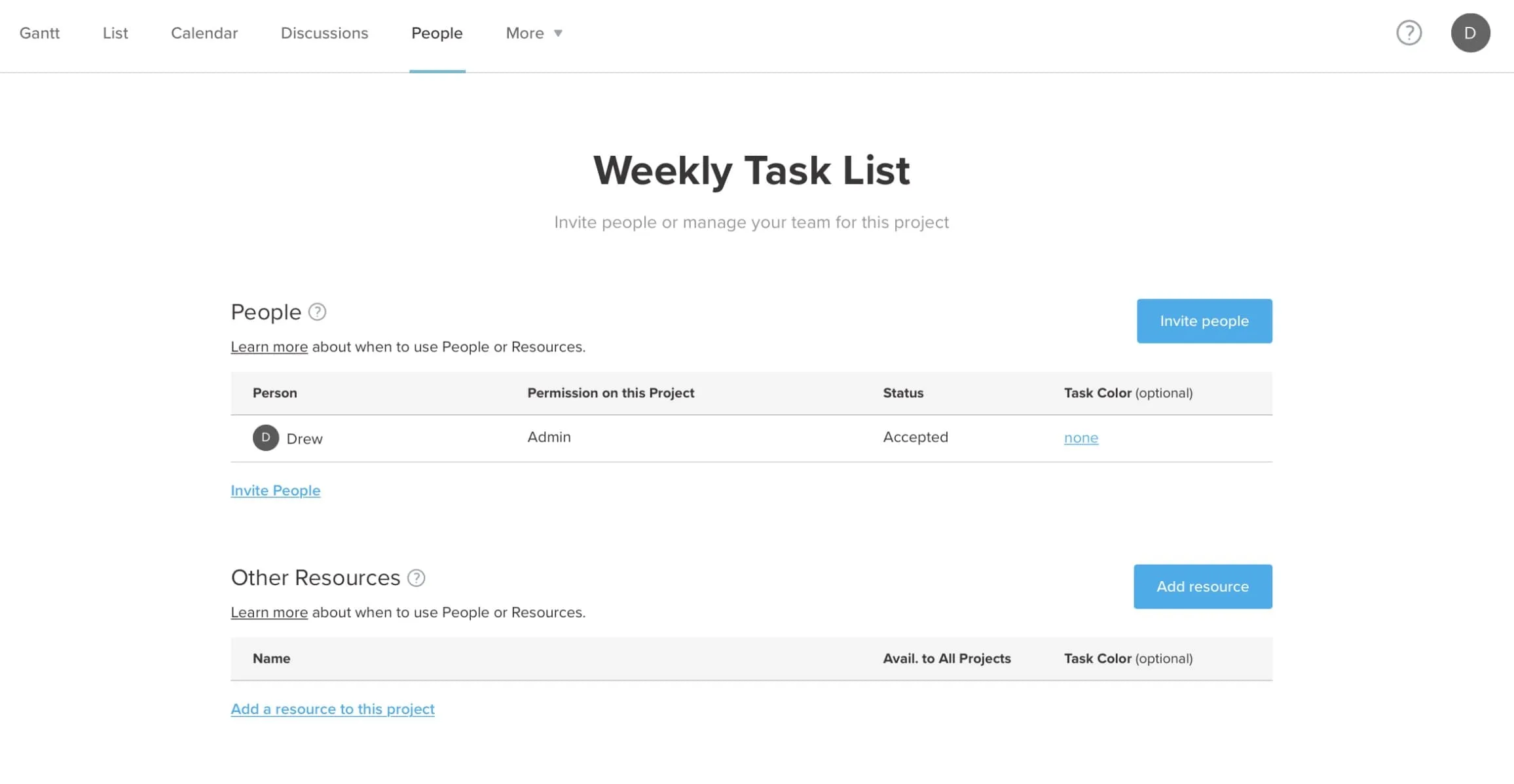 task assignment schedule template