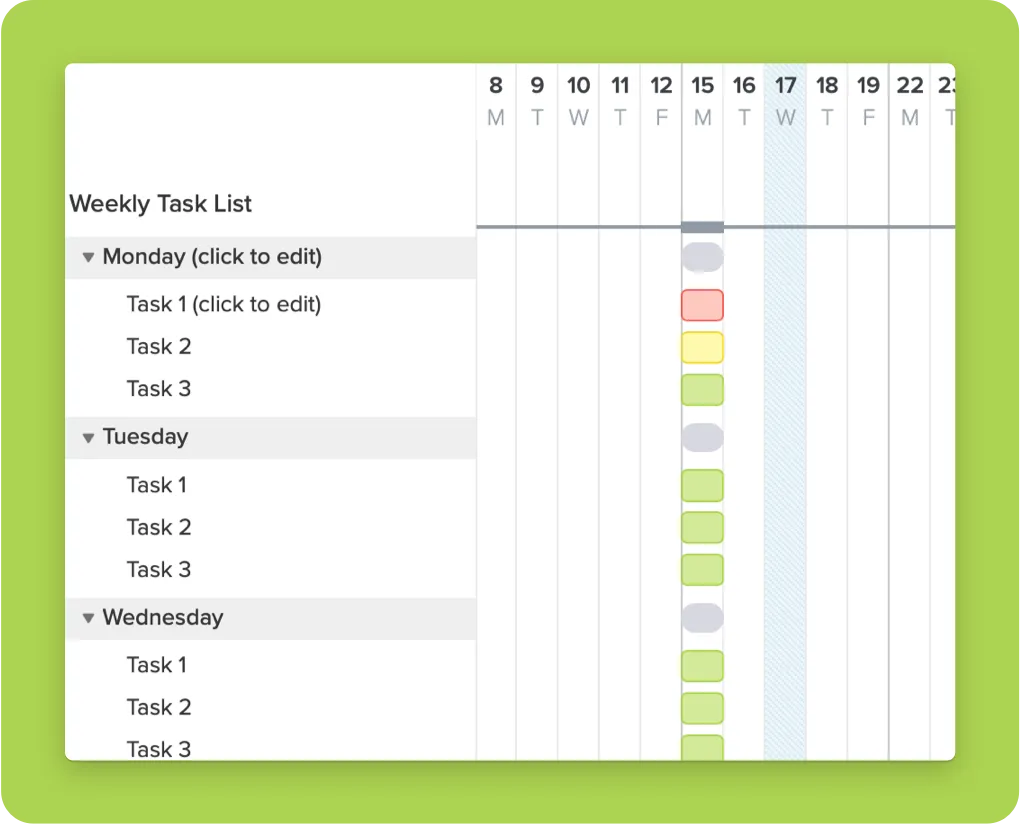 gantt chart template for business plan