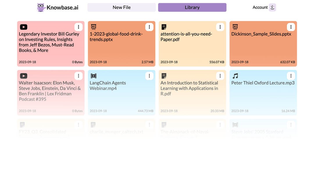 knowbase library view