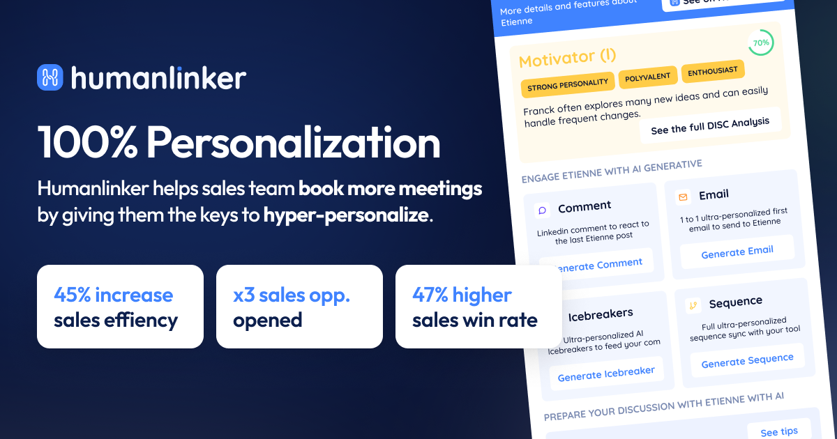 Humanlinker | The #1 AI Sales Assistant