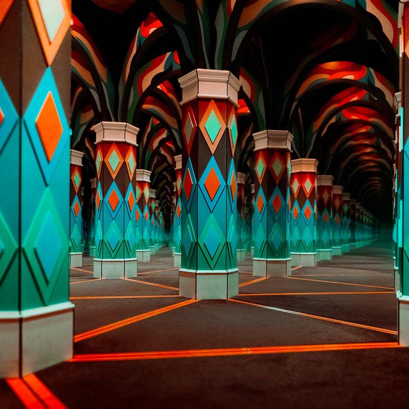 Backstage Mirror Maze Broadway at the Beach