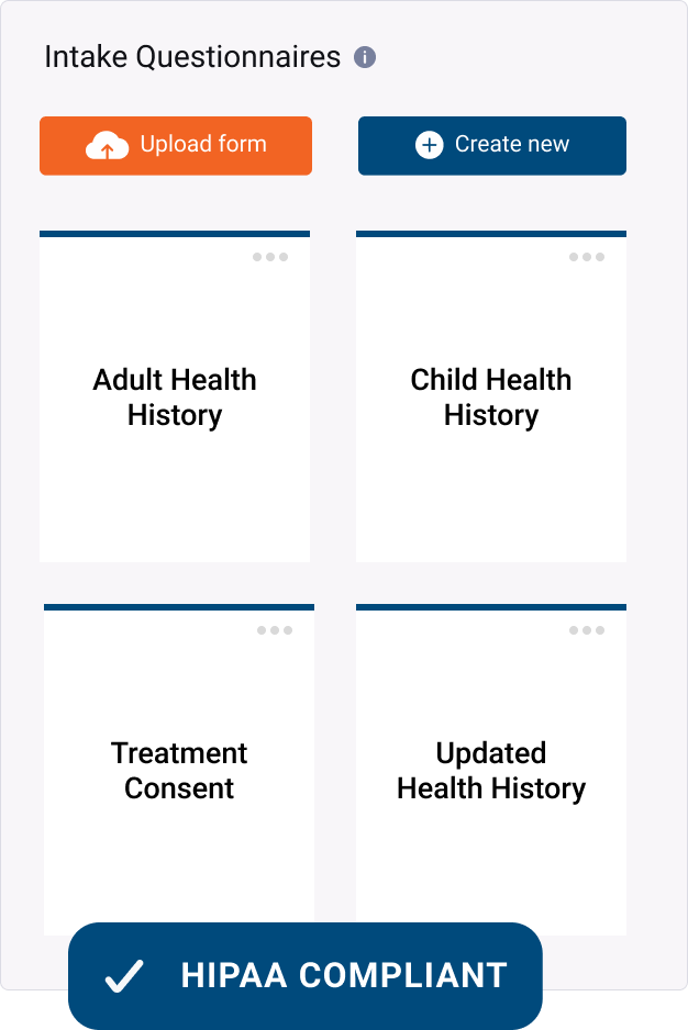 User interface of form template dashboard