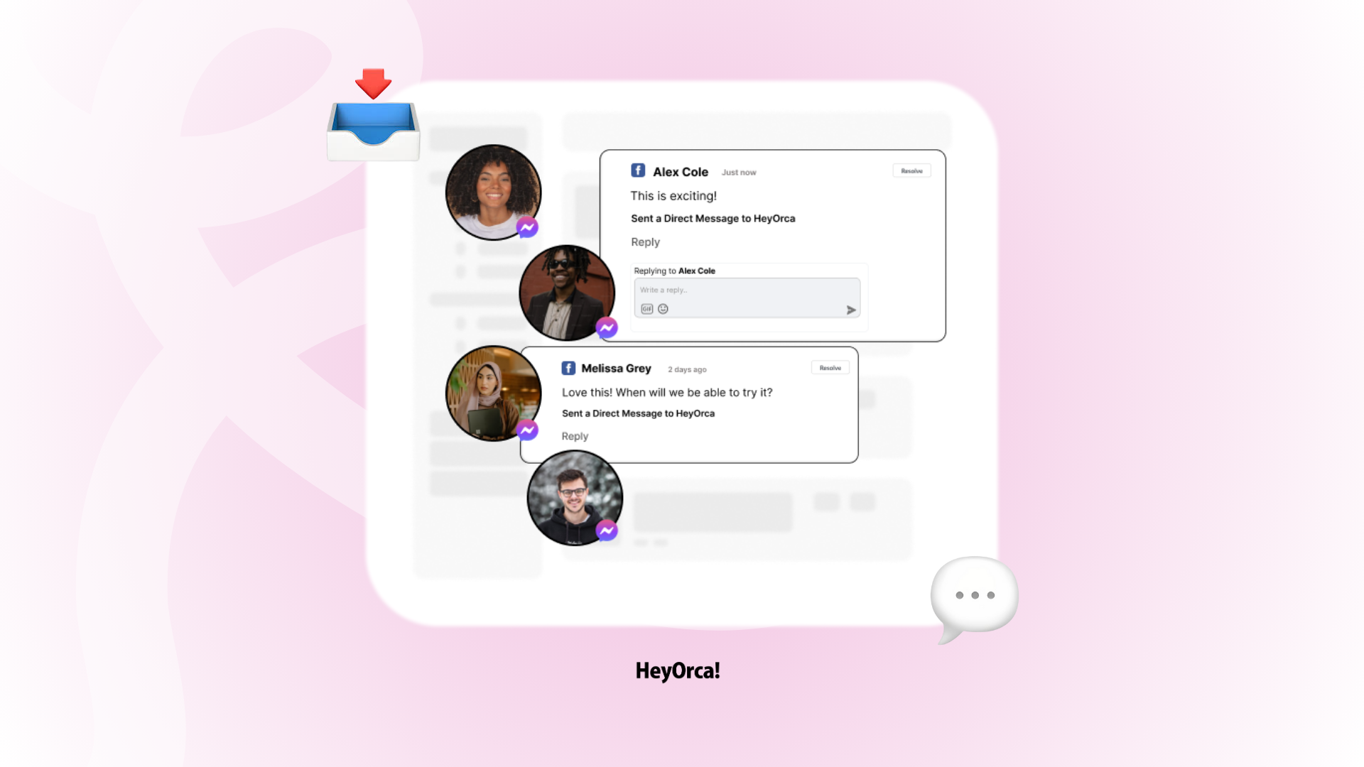 Manage Facebook DMs from HeyOrca's Social Inbox
