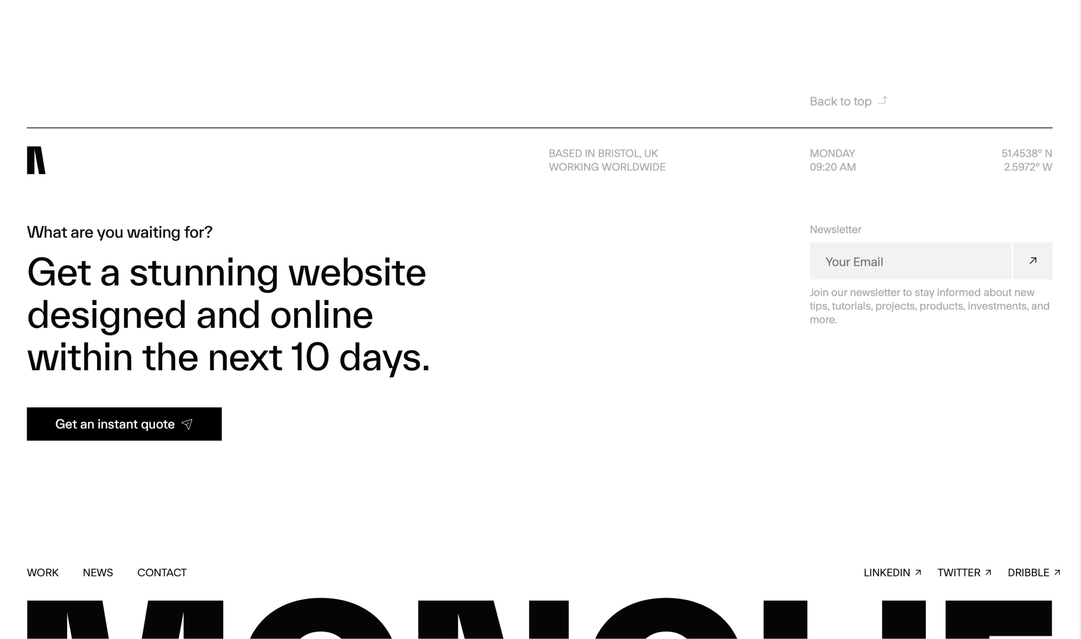 Footer | MONOLIF