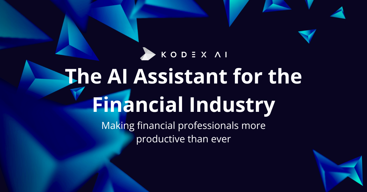 Kodex AI | The AI Partner for the Financial Industry