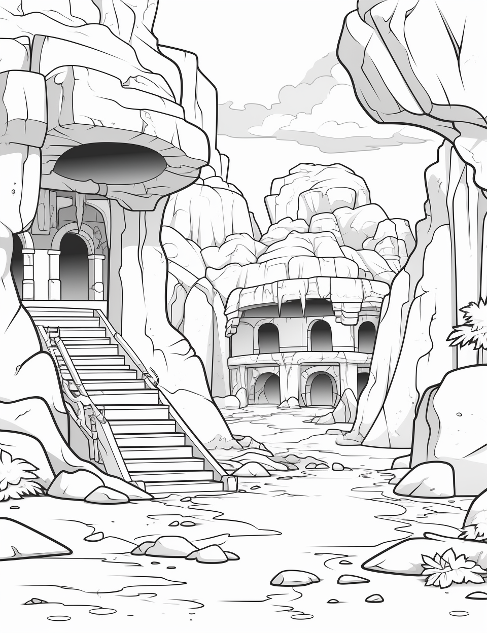 Color Craftables | Coloring Pages | Prehistoric Cave Coloring Pages