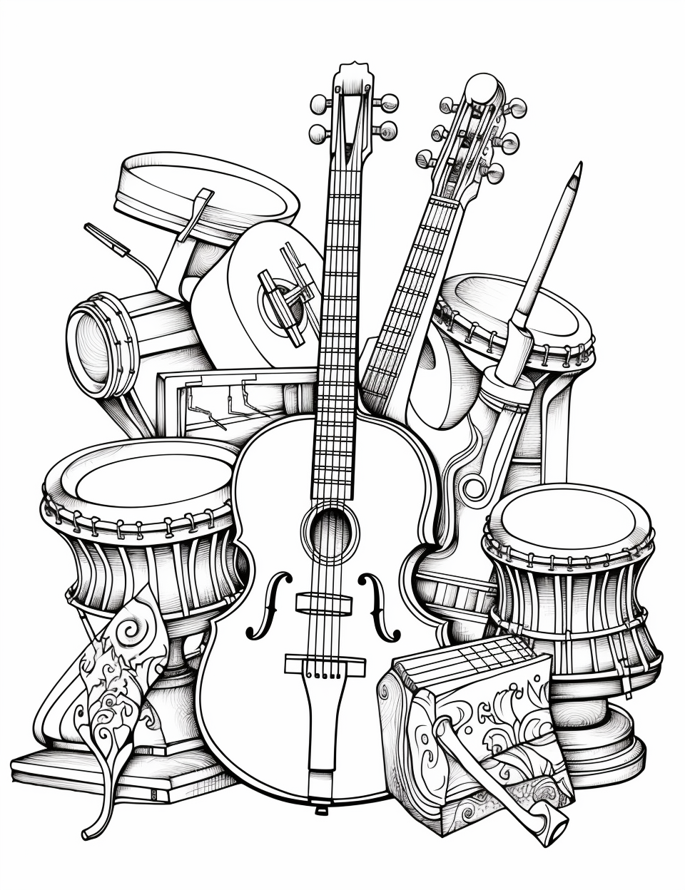 Google Coloring Instruments Color Craftables | Coloring Pages | Objects