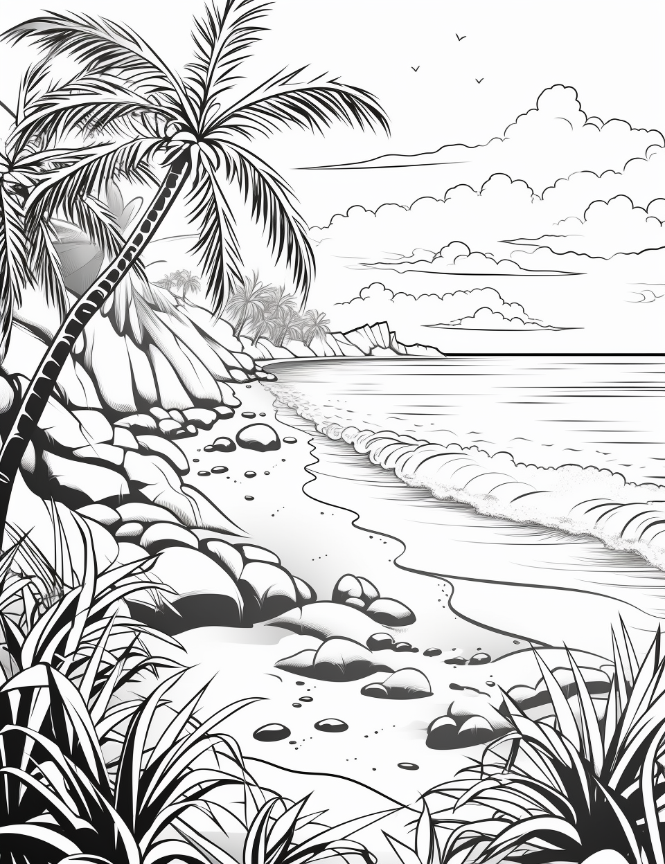 Color Craftables | Coloring Pages | Sandy Beach: Coloring Pages