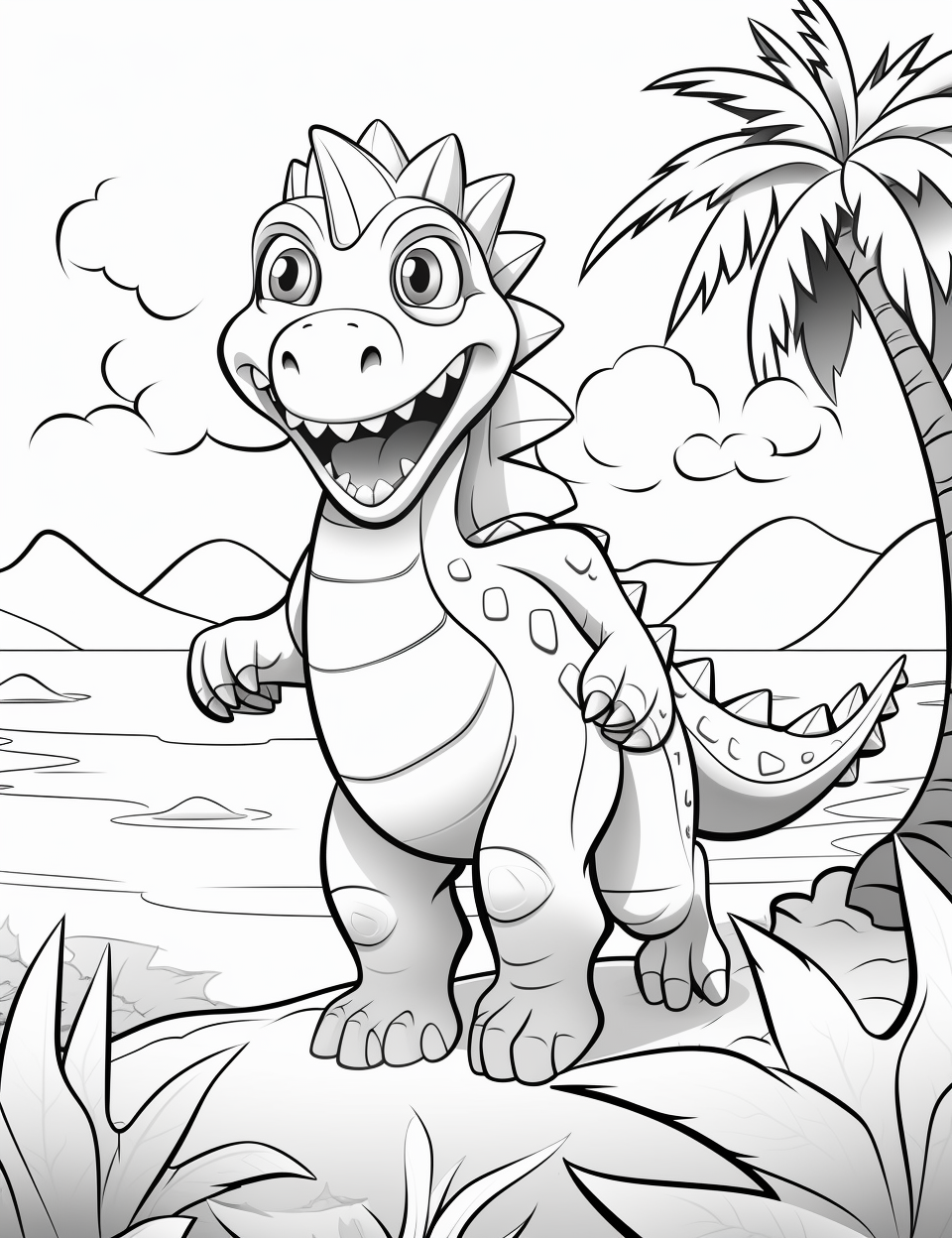 Color Craftables | Coloring Pages | Prehistoric &amp; Cavemen - Dinosaurs