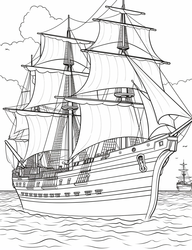 Military battleships coloring pages - free printable coloring sheets of battleships for kids. Explore the world of naval warfare through coloring!