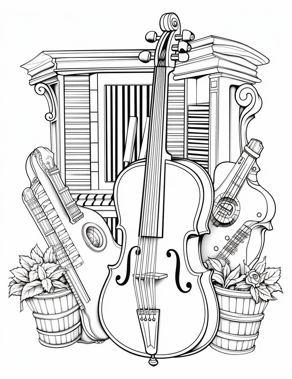 Mo Rocca Instrument Coloring Pages Color Craftables | Coloring Pages | Objects