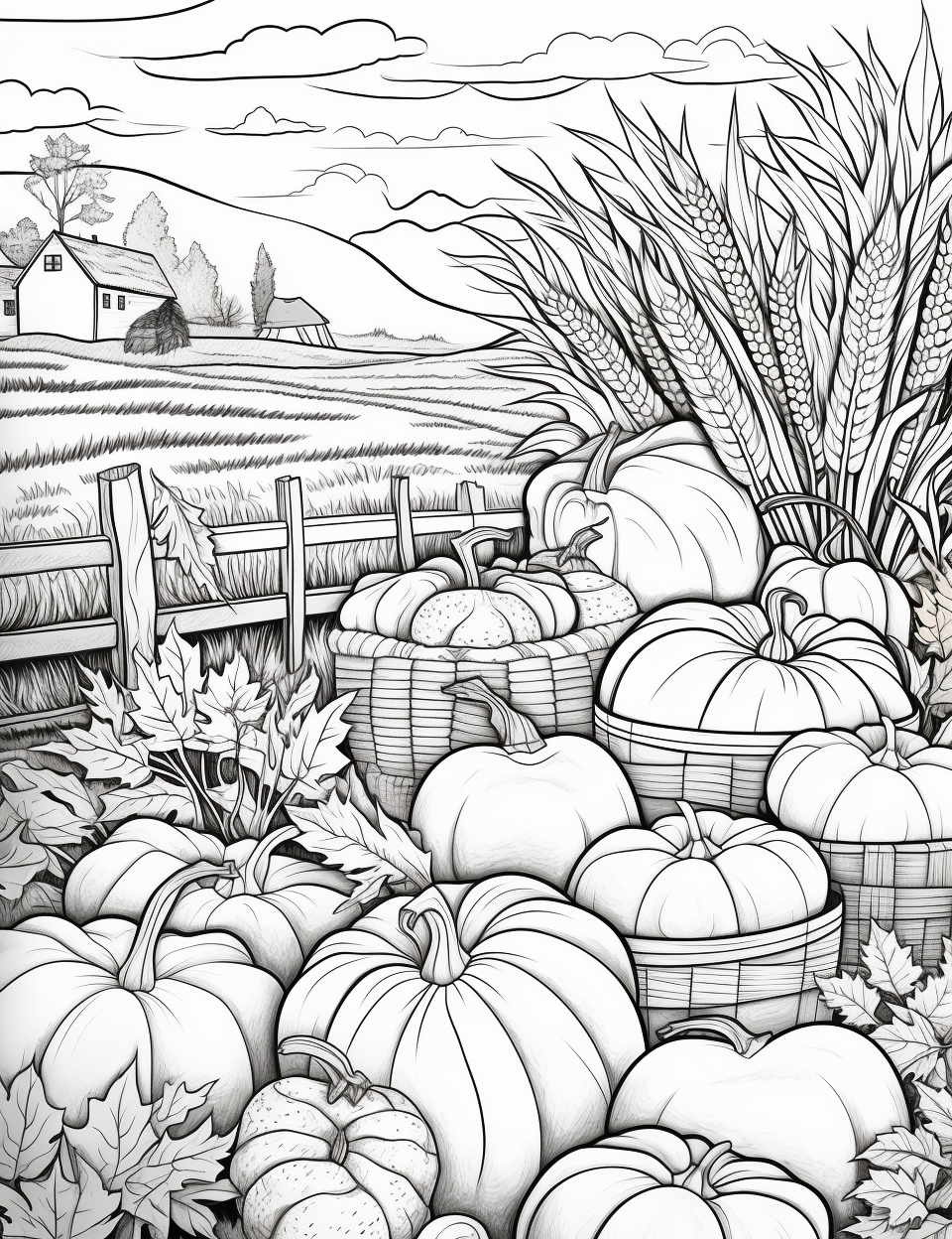 Haystack Coloring Pdf Color Craftables | Coloring Pages | Seasons