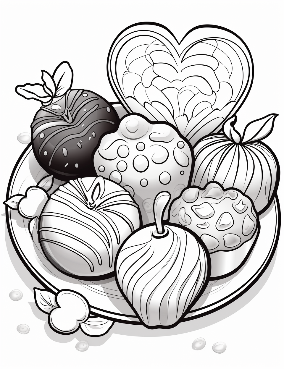 Color Craftables Coloring Pages Holiday Valentine's Day Chocolates