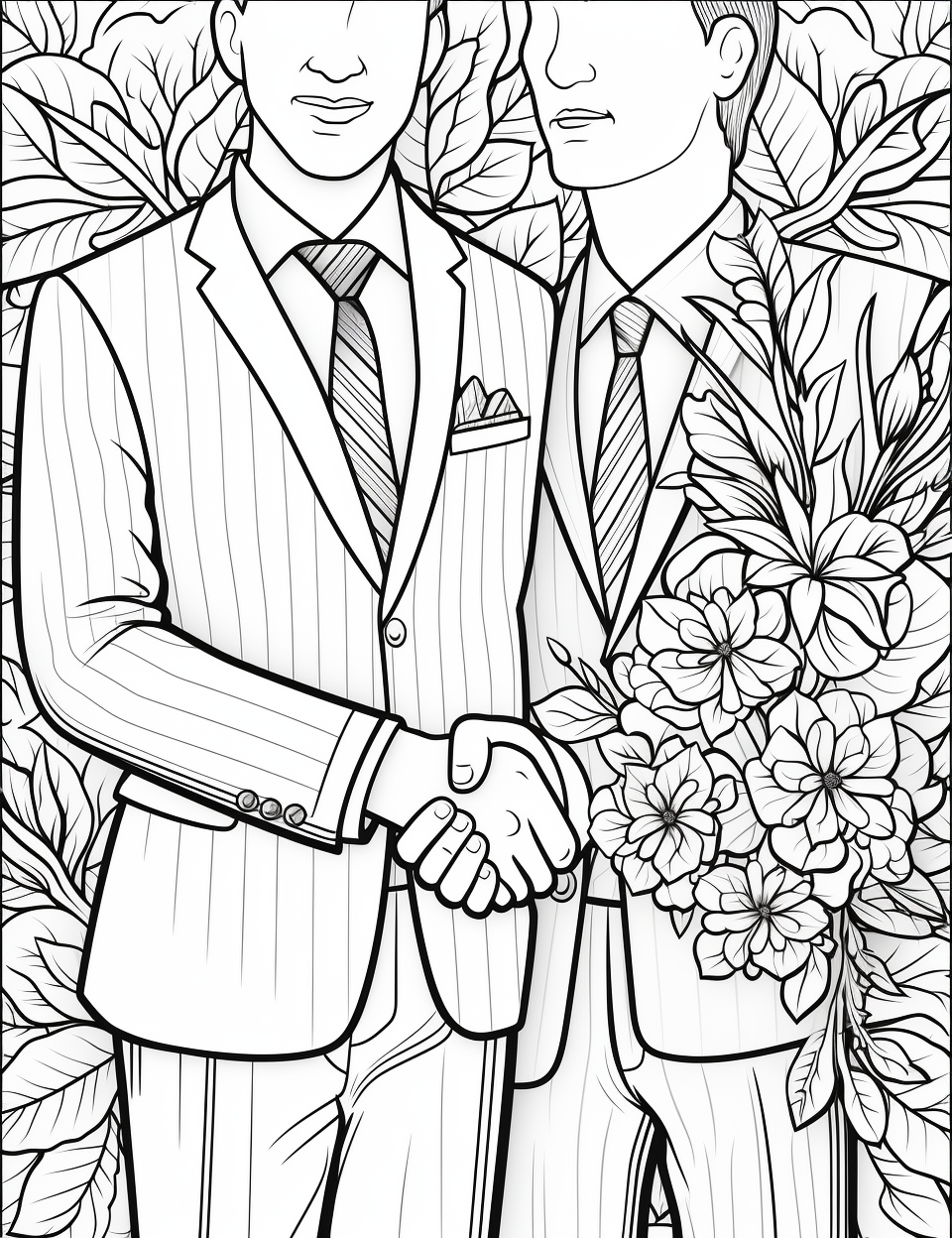 Color Craftables | Coloring Pages | Father's Day Handshake Coloring Page