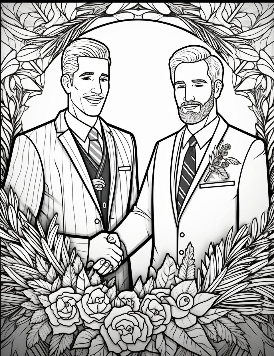 Color Craftables | Coloring Pages | Father's Day Handshake Coloring Page