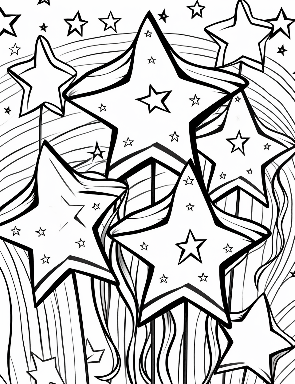 Color Craftables | Coloring Pages | Holiday - 4th of July - Stars and ...