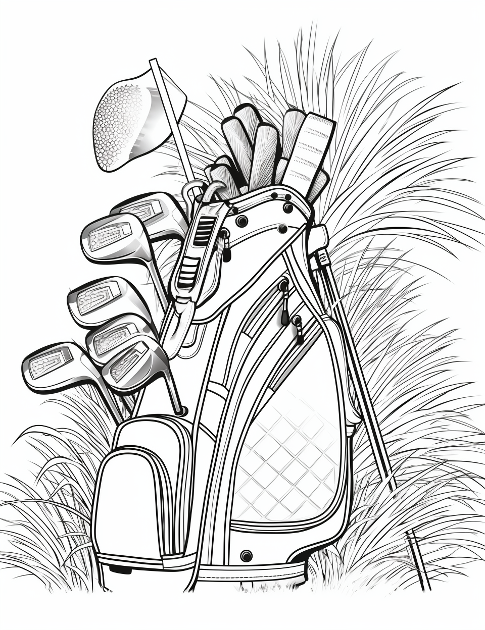 Color Craftables | Coloring Pages | Father's Day Golf Club Coloring Pages