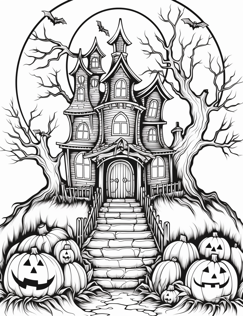 Color Craftables | Coloring Pages | Holiday - Halloween - Haunted Houses