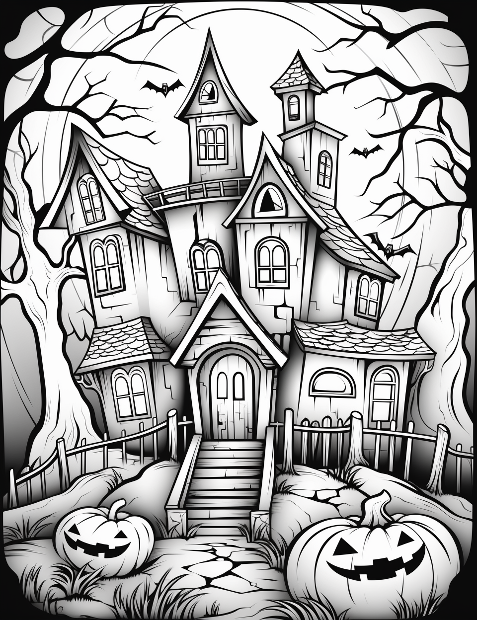 Color Craftables | Coloring Pages | Holiday - Halloween - Haunted Houses