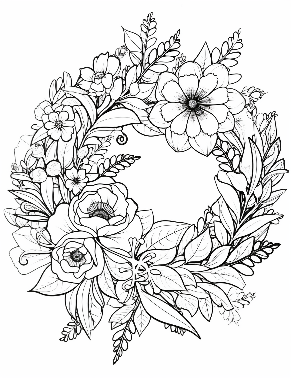 Color Craftables | Coloring Pages | Holiday - Christmas - Wreath