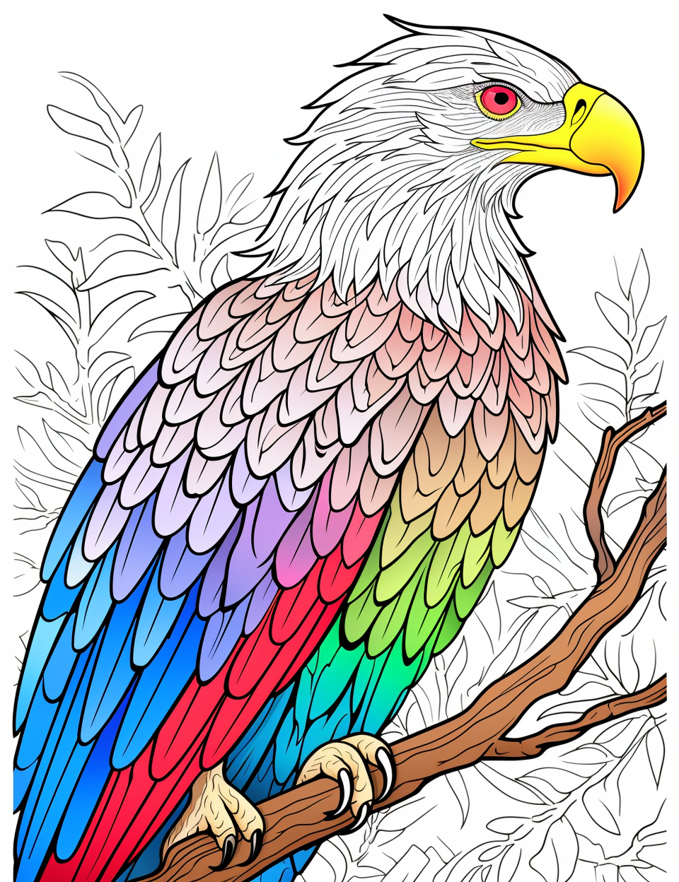 Color Craftables | Coloring Pages | 4th of July Bald Eagle Coloring Page
