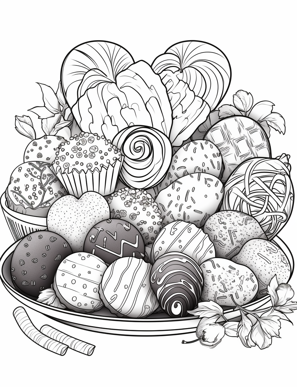 Color Craftables Coloring Pages Holiday Valentine's Day Chocolates
