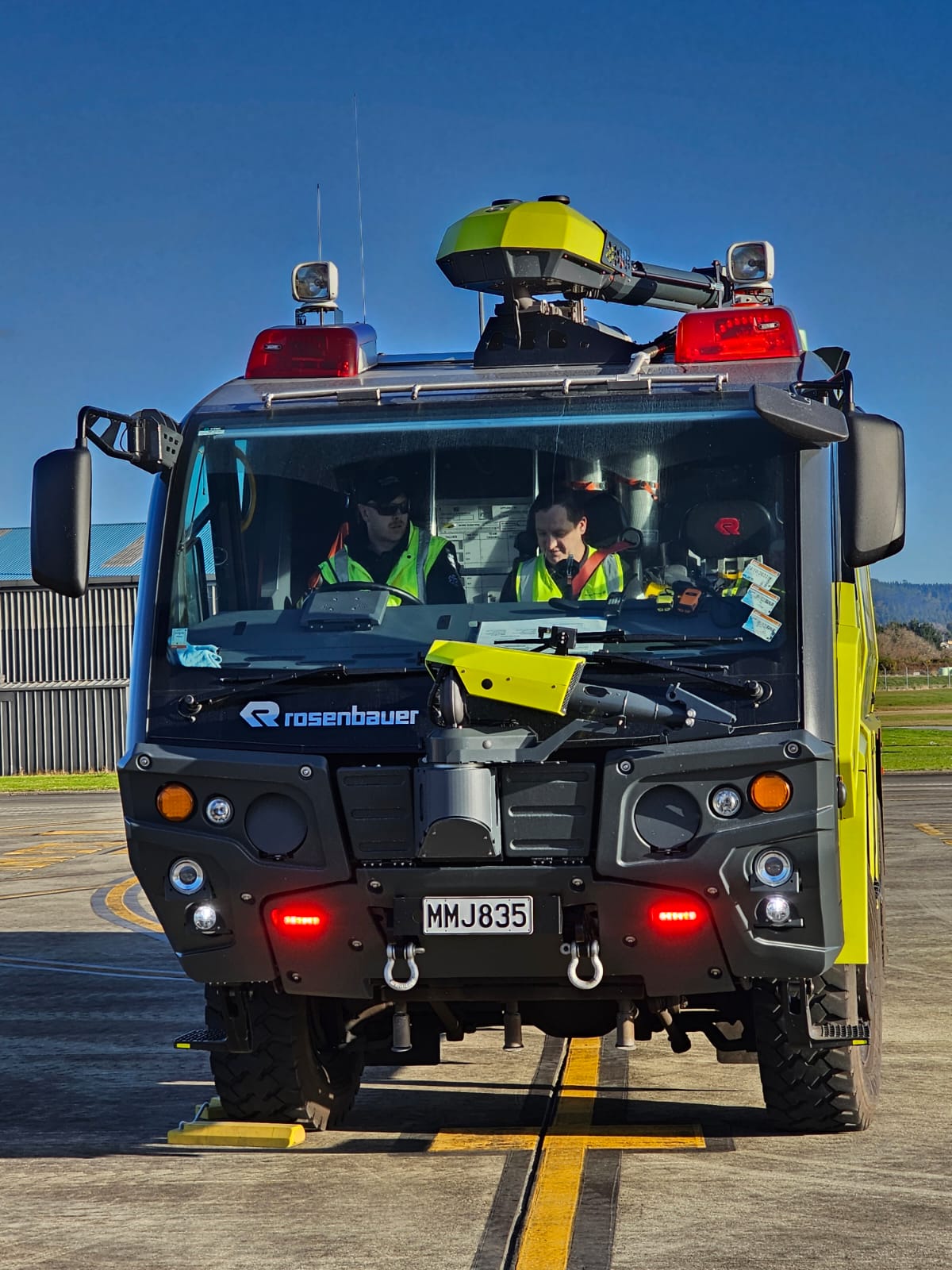 Firetruck on airport apron