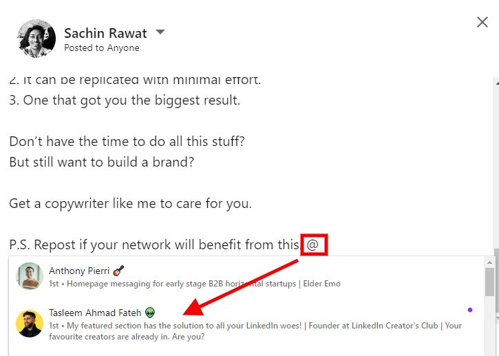 How to Tag Someone on Linkedin Before & After Posting [Fastest Way]
