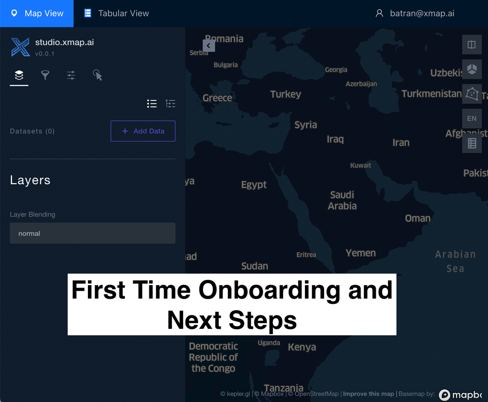 Next steps - Thank you for signing up for xMap studio