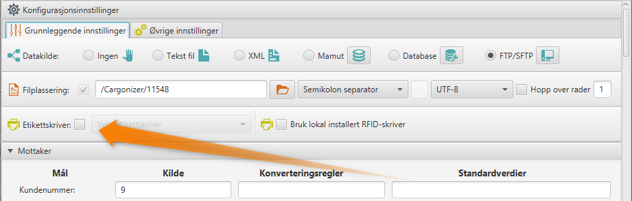 24SevenOffice - cargonizer agent etikettskriver