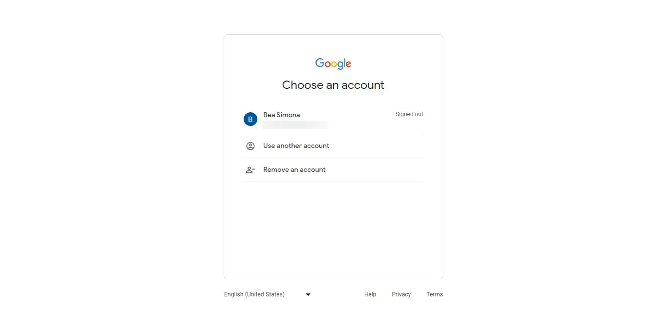 Sign in to Google account