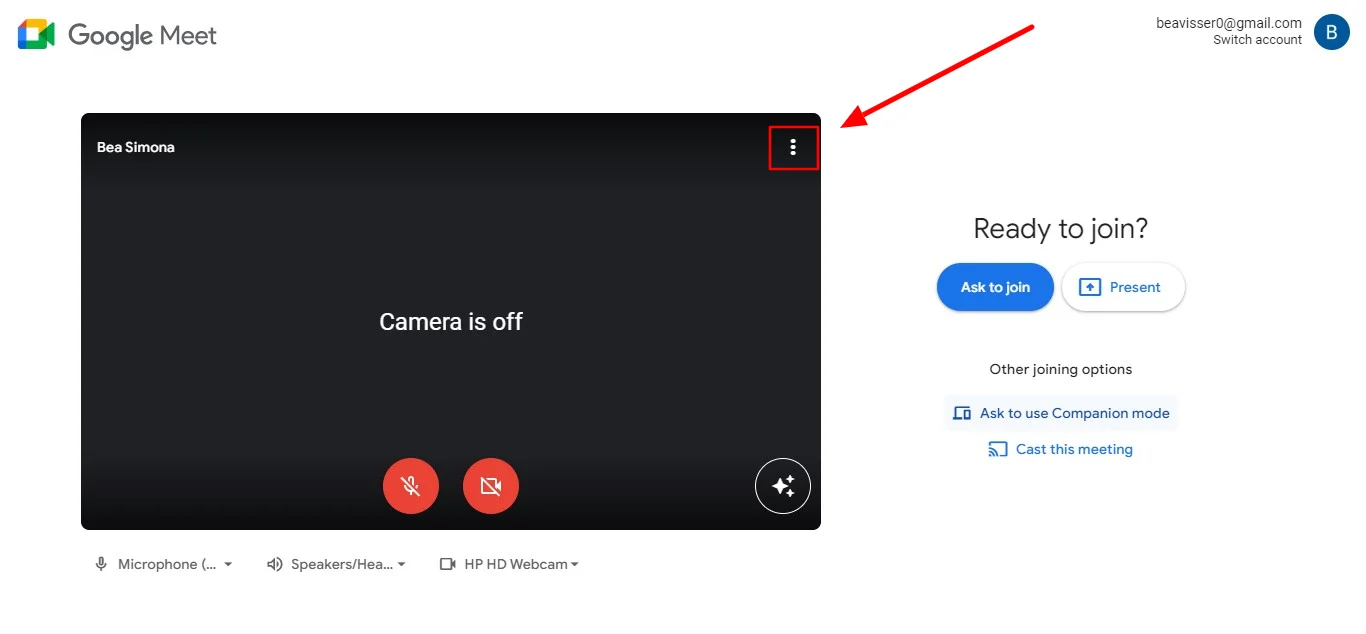 how to test sound on Google Meet before a meeting